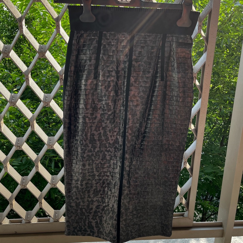Dolce & Gabbana animal print pencil skirt